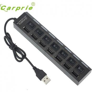 Multiplicador USB 2.0 de 7 Puertos con Interruptor de Encendido/Apagado