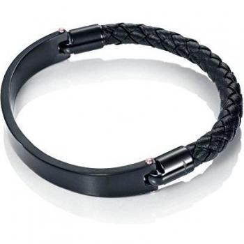 Pulsera Viceroy Trenzado Negro y Acero 75005P09010