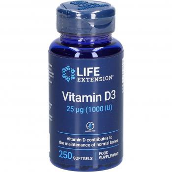 LIFE EXTENSION Vitamine D3 1000 UI 250 gélules