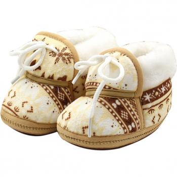 Pré‑walkers chaussons doux à lacets pour enfants