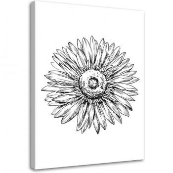 Toile artistique « Fleur Monochrome 40×60 »