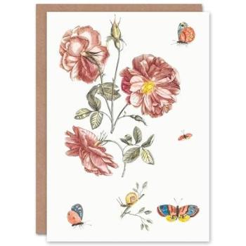 Butterfly & Snail Floral Art Card – Johan Teyler (Artery8)