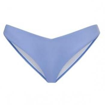 LASCANA Damen Bikini-Hose »Gina« mit V-Bund in Rauchblau Größe 44