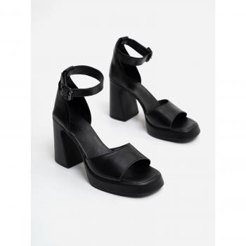 ISSA Plus 41 Black Heeled Sandals