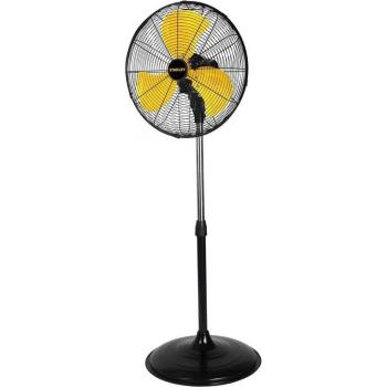 Stanley Ventilador 120W para Taller, Soporte de Acero, 3 Velocidades y Rejilla Protección