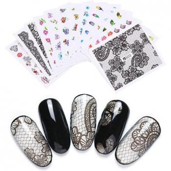 50 Stuks Glanzende Nagelfolie Overdracht 4x20 cm