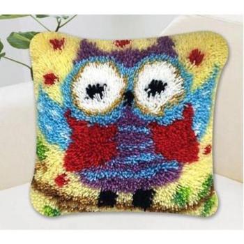 Owl Pattern Latch Hook Pillow Kit