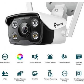 TP-LINK VIGI C340-W 4MP Outdoor Full-Colour Wi-Fi Bullet Network Camera