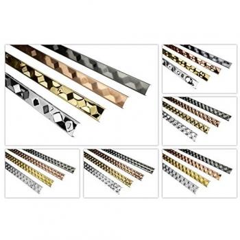 Profil de bordure inoxidables 2 m – finition brillante noir