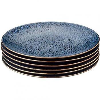 Porcelain Mikasa Satori Side Plate with Gold Edge and Texture