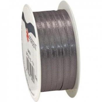 Zilver satijnen lint 3 mm