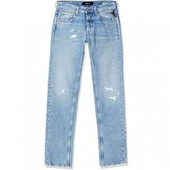 Replay Grover Jean Droit, Bleu, Taille Fabricant 36