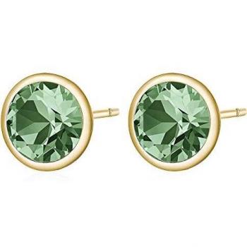Pendientes de acero lóbulo BROSWAY SYMPHONIA con cristales verdes BYM47
