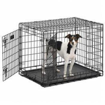 Midwest Ultima Pro Double Door Dog Kennel, Medium Size, 31 L x 21 W x 24 H, Black