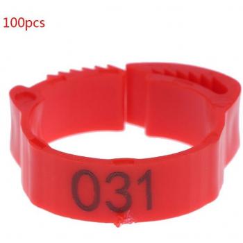 Anillo ajustable para patos y gansos, 100 Uds., plástico, 6 colores