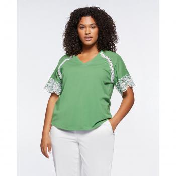 Fiorella Rubino Camiseta con borde ajustado y escote de pico