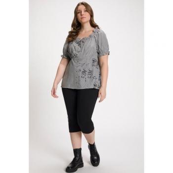 Schwarze Carmenbluse für Damen in großen Größen, Größe 52