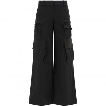 Pantaloni Satin Neri Off-White Donna Taglia 42