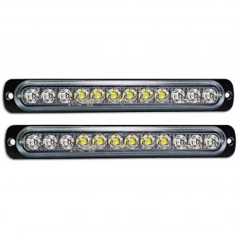 Luces de baliza LED de emergencia 12LED, luz estroboscópica 12V-24V, azul