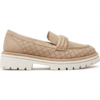 Caprice Chunky Loafers Beige Tacco Blocchetto 42