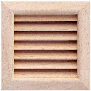 First Plast Grille bois carrée 112x112 mm avec trou 100x100 mm – Encastrable – Sapin