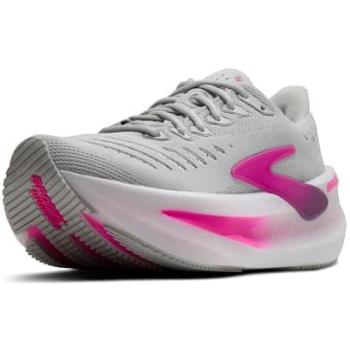 Brooks Glycerin Max 2 Vrouwen Hardloopmodel – Lichtgewicht Grijze Schoen met Fuchsia Details (42)