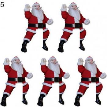 Autocollants décoratifs en vinyle pour interrupteurs, 5 pièces, thème Noël, père Noël
