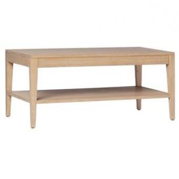Mesa de Centro Elevable de MDF Natural y Madera de Abedul 100x45 cm