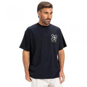 T-shirt Quiksilver Homme Manches Courtes Noir 2XL