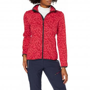 CMP Damen Fleece‑Jacke im Strickstil – Corallo Ibiskos – Größe 46