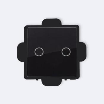 Bouton Tactile Double Noir – Modèle Moderne TechBrey