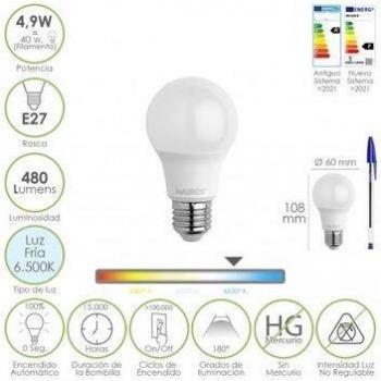 Lampada LED Goccia Smeraldo Maurer E27 4,9W 480 lm 6500K L.Fredda
