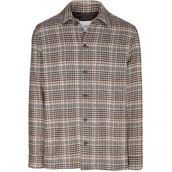 Gepolstertes Herren-Closeovershirt in Beige Größe M