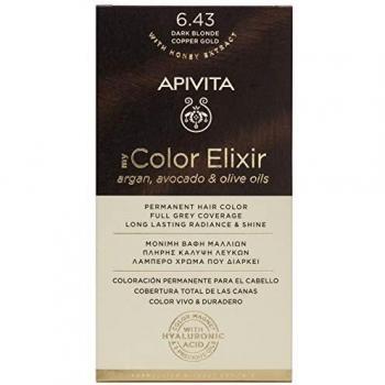 Apivita My Color Elixir 6.43 Dark Blonde Copper Gold Ammonia-Free Permanent Hair Color