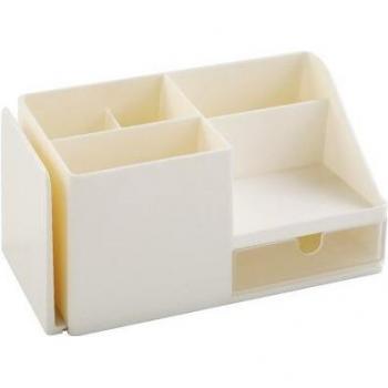 Adjustable Bookends with ABS Storage Box for Office Supplies