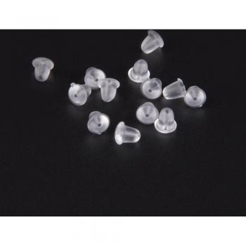 Accessoires de bijouterie : Bouchons ronds en silicone – 200 pièces