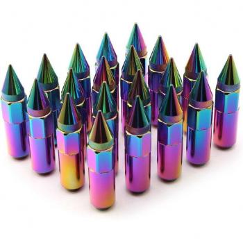 Chevrolet 20pcs Aluminum Tuner Spike Lug Nuts (M12*1.5, M12*1.25, 60mm)