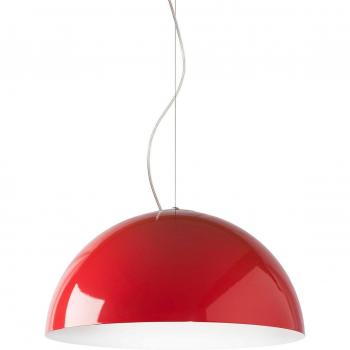 Cassis Sospensione Lumicom 1XE27 Max 42W D60cm Metallo Rosso Lucido