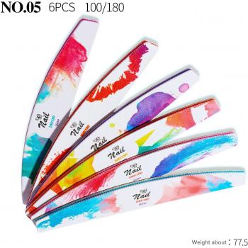 Lime Manucure 100/180 Motif Floral – Kit 6 tampons de ponçage