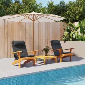 Paquet de Coussins Chaise Outdoor Noir en Tissu Oxford