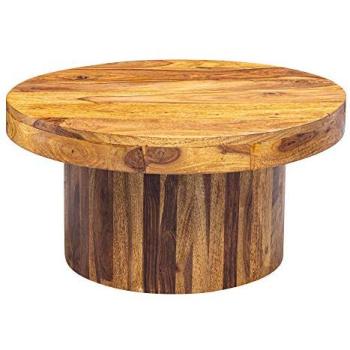 KADIMA DESIGN Tisch „Sheesham“ – 60 cm × 60 cm, Lackoberfläche