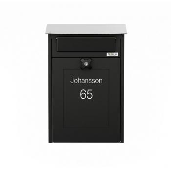 Svart NCS S 9000‑N postbox – Albert