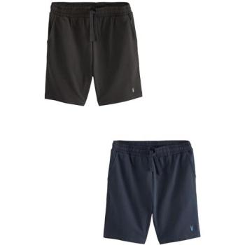 Next Navy Blue Jogger Shorts – 100 % Baumwolle, 2 Packung