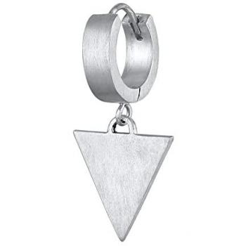 Kuzzoi Paar Creolen »Ohrringe Single Creole Dreieck Matt 925 Sterling Silber«