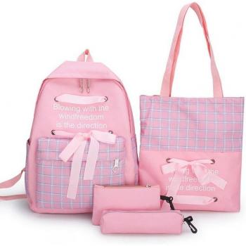 Reiserucksack Abenteuer – 4 Stück – Mädchen‑Edition – Schwarz