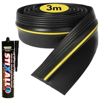 Novecrafto 3m WeatherSeal for Garage Doors – Black