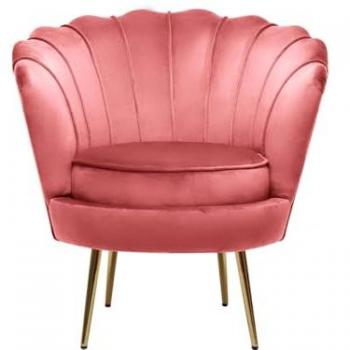 Fauteuil velours 'Floria'