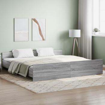 VidaXL Grey Sonoma Bed Frame 200x200 cm