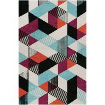 Tapis à poil ras Esprit motif coloré 80x150