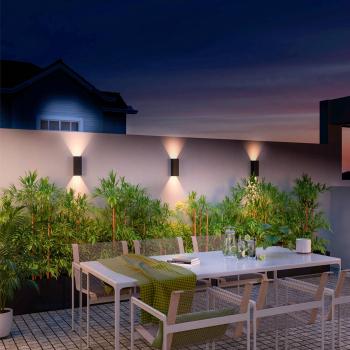 Calex Rechteckige LED-Wandbeleuchtung Schwarz 23cm
